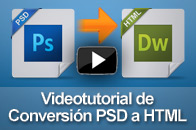 videotutorial de conversion PSD a HTML