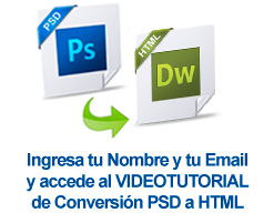 Video Tutorial de conversión PSD a HTML